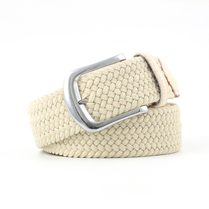 Men's Multiple Colors Adjustable Braided Stretch Leather <b>Elastic</b> Stretch <b>Belt</b> With Customizable Logo - Product Image 3