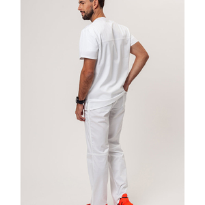 ชุดสครับผ้าฝ้าย 100% สำหรับผู้ชาย ผลิตตามสั่ง สำหรับใช้ในโรงพยาบาล-ชุดพยาบาลคุณภาพสูง - Product Image 2