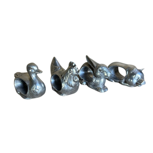 Qualité fine vente en gros usine vente directe serviette en métal finition argentée anneau de forme ovale pour la fête de noël et la table de mariage - Product Image 2