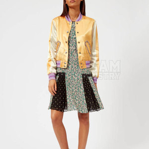 Veste en satin pour femmes, élégante, légère, tissu lisse, look tendance pour femmes - Product Image 2