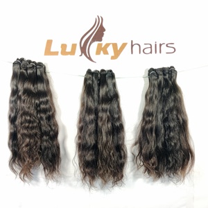 Vente en gros de paquets de cheveux vierges indiens Remy de haute qualité à cuticule alignée, droits, ondulés, naturels, prix d'usine - Product Image 3