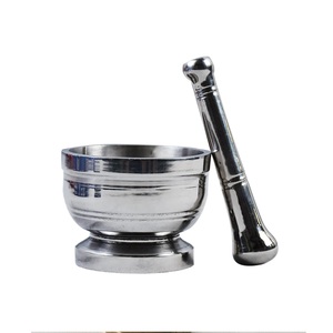 Mortier en métal persan indien pour broyeur d'herbes pour écraser les pilules, les herbes, les légumes, le pilon et le broyeur - Product Image 4