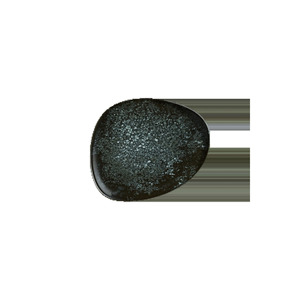 Cosmos 24 cm Flat <b>Plate</b> in Wabi-Sabi Design Style <b>Black</b> Vago - Product Image 1