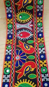Custom Made Embroidered and Embellished Lace Design Showcases Bright Colors and Intricate Patterns for Fashion Designer - Product Image 3