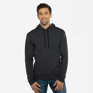 Sweatshirts pour hommes couleur unie décontracté à manches longues pull sweat hiver chaud col montant bouton haut avec poches sweats à capuche - Product Image 1