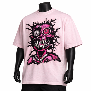 Camiseta personalizada extragrande para hombre con logo impreso, 100% algodón, talla grande, camiseta de moda para hombre, venta al por mayor, ropa gráfica OEM. - Product Image 3