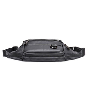 Sac banane unisexe en cuir pleine fleur de haute qualité, antivol, avec fermeture éclair, pour utilisation en extérieur - Product Image 2