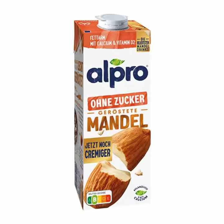 Alpros Nutty Almond Plant-Based Long Life Drink, Vegan & Dairy Free, 1L Pack