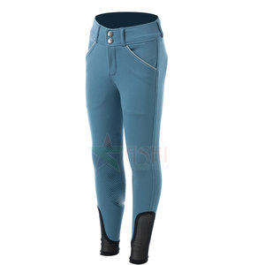 Leggings d'équitation pour femmes avec genouillères et grip intégral, jodhpurs et culottes d'équitation, imperméables, coupe-vent, en spandex/polyester - Product Image 1