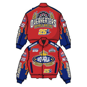 Bomber personnalisé de haute qualité en cuir avec manches chenille et broderie en laine Vestes de basket-ball Vestes de baseball Vestes universitaires de course d'université - Product Image 1