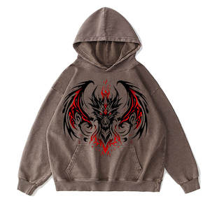 เสื้อฮู้ดหนาแบบหนาสำหรับผู้ชายผ้าคอตต้อนผสม500Gsm ออกแบบได้ตามต้องการ - Product Image 6