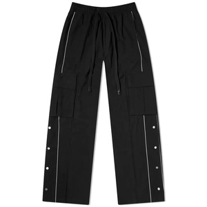 Moda Hip Hop Loose Fit Streetwear Pantalones Cordón Cintura elástica Flare Cargo Pantalones - Product Image 5