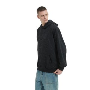 Custom Rhinestone Hoodie Moda Sudadera con capucha Unisex Diseño personalizado Custom Sparkles Hoodie - Product Image 5