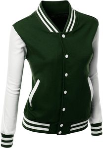 OEM Custom College Baseball Team Vintage Varsity <b>Jacket</b> for Women - Product Image 6
