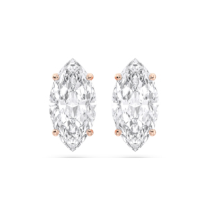 4.00 CT F/VS Marquise Cut Lab Grown Diamond Four Prong <b>Set</b> <b>Stud</b> <b>Earring</b> Made in 925 Sterling <b>Silver</b> For Unisex - Product Image 5