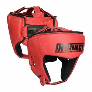 ชุดอุปกรณ์ชกมวยหนังแท้ป้องกันศีรษะแบบเต็มหน้าชุดป้องกันคางแบบปรับแต่งได้ - Product Image 1