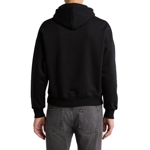 Sudadera de lana con capucha y cremallera de peso pesado de alta calidad, sudadera con logotipo impreso personalizado 320gsm, sudaderas con capucha de Otoño de gran tamaño para hombres - Product Image 4