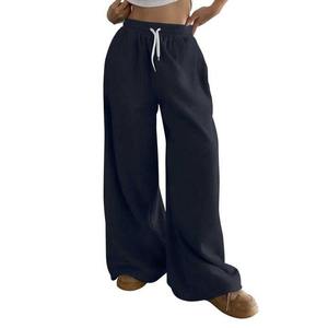 Pantalones Deportivos Casuales Holgados de Alta Calidad para Mujer, Cintura Media Elástica, Ajuste Holgado, Forro Polar Térmico, Cortavientos, Transpirables, Pierna Ancha - Product Image 5