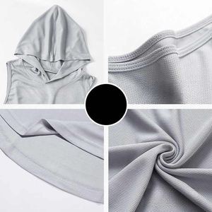 <b>Gym</b> Stringer Tank Top Hoodie <b>Men's</b> Bodybuilding Sleeveless Hoodie <b>Men's</b> Fitness Singlets <b>Vests</b> Sportswear Hooded <b>Vest</b> Tank Tops - Product Image 3