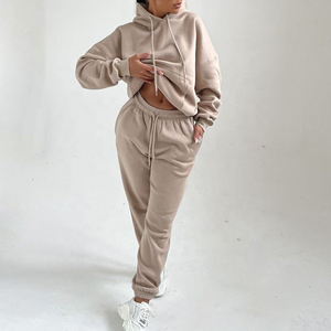 เสื้อสเวตเตอร์สวมหัวมีฮู้ดโอเวอร์ไซส์ของผู้หญิงเสื้อสวมหัวแขนยาวผ้าฟลีซฤดูหนาวเสื้อผ้าแฟชั่นสตรีทแวร์อบอุ่นนุ่มสบายโลโก้ด้านหน้า - Product Image 4