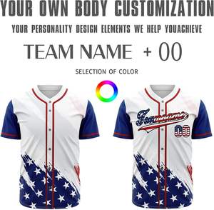 Maillots de baseball personnalisés de haute qualité, unisexes, impression par sublimation, tissu respirant à séchage rapide, maille légère en polyester, été - Product Image 3