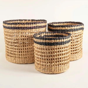 Vietnam Handwoven Natural Water Hyacinth <b>Basket</b> Eco-Friendly Storage & <b>Laundry</b> Organizer For Household Use - Product Image 1