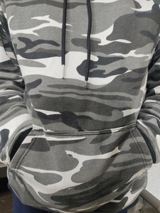 Sweat-shirt à capuche en polaire unie pour homme, personnalisé, 100 % coton, respirant, doublé, lavé - Product Image 2