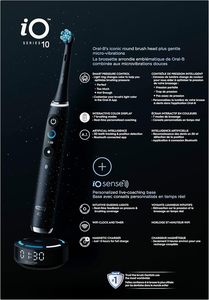 Oral-B IO Series 10 Rechargeable <b>Electric</b> <b>Toothbrush</b> Waterproof Design LED Visible <b>Pressure</b> <b>Sensor</b> for Gum Protection 2-Minute - Product Image 4