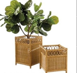 Haute Qualité Meilleure Vente Tissé Bambou Rotin Plante Pot Bambou Planteur Rectangle Forme Pot De Fleur Pour La Décoration Intérieure À La Main - Product Image 3