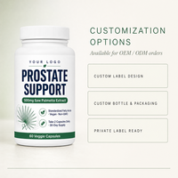 Capsules de soutien de la prostate OEM ODM en vrac, marque privée, 60 capsules végétales pour les marques