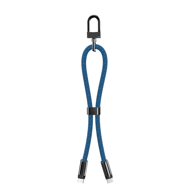 PD240W Type-C Keychain Cable 12cm Wrist Strap Phone Anti-Drop Cord 5A Fast Charging 480mbps Data Transfer Pure Copper for IOS