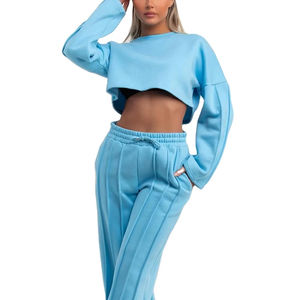 Ville Sports High Street Style Women's Casual Heavyweight Cotton Fleece Jogger Sets Breathable Quick Dry Plus Size Tracksuits - Product Image 1