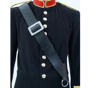 Ceinture croisée Piper en cuir véritable noir - Product Image 2