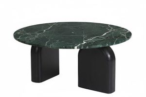 Mesa de Centro Redonda de Diseño Clásico, Muebles de Salón para Apartamento, Madera Maciza y Tapa de Mármol Indio Puro, Muebles Más Vendidos - Product Image 3