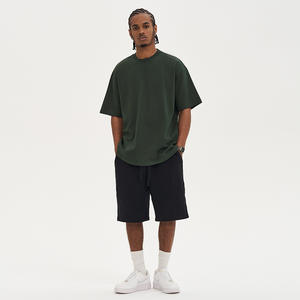 Verano de alta calidad 100% algodón Unisex peso pesado 300 Gsm camisetas de gran tamaño Tops hombro caído Camisetas De Hombre con logotipo personalizado - Product Image 6