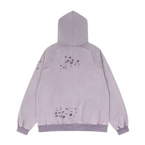 Vêtements d'hiver OEM pour hommes Vêtements streetwear décontractés Broderie de détresse Sweat à capuche pour hommes Sweatshirts à capuche personnalisés pour hommes - Product Image 2