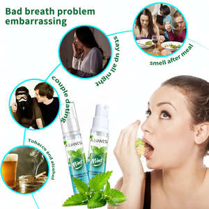 สเปรย์ระงับกลิ่นปากมิ้นท์ 2 แพ็ค ลมหายใจสดชื่นใน 3 วินาที ปราศจากแอลกอฮอล์ กลิ่นหอมอ่อนๆ 15 มล. พกพาสะดวกสำหรับการเดินทาง - Product Image 2