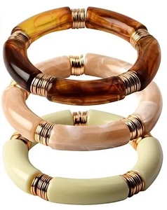 Premium Resin Bangle Design <b>Bracelets</b> Marbled Pattern Multi Color Acrylic Lucite Classic Style Unisex Jewelry Wedding with Woman - Product Image 2