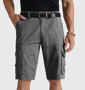 Short cargo d'été décontracté pour hommes Vêtements d'extérieur à séchage rapide avec motif solide au genou Vêtements de mode écologiques à bas prix - Product Image 1