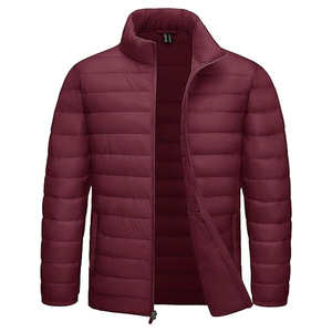 Veste d'hiver épaisse pour homme, veste matelassée, col montant, tissu et logo personnalisés de haute qualité, veste matelassée pour homme à bas prix. - Product Image 5