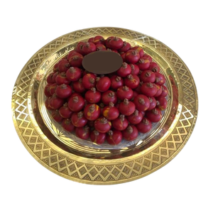 Bandejas para servir dulces de Chocolate chapadas en oro hechas a mano, bandeja de Chocolate de Metal dorado de primera calidad para eventos especiales - Product Image 3