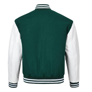 Vestes universitaires Letterman personnalisées et vierges OEM/Veste universitaire de baseball en gros Manches en cuir véritable - Product Image 4