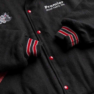 Vestes pour hommes veste universitaire en laine personnalisée pour hommes veste de baseball Letterman d'hiver chaude Streetwear vêtements d'extérieur mode Bomber Coat - Product Image 5