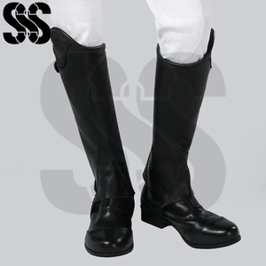 Medias Polainas de Cuero Impermeables y Flexibles para Montar a Caballo - Cómodas, Ligeras, Duraderas, Transpirables, de Alta Calidad, al por Mayor para Hombre - Product Image 5