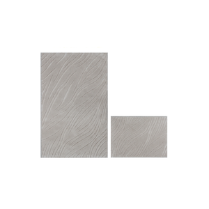 Lanya Beige Recycled Cotton Yarn Dyed Jacquard Woven Bath Rug <b>Set</b> 40x60 cm + 60x100 cm - Product Image 1