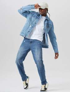 Vestes en jean personnalisées déchirées 100% coton personnalisées vente en gros veste en jean pour hommes à la mode de créateur lavage léger - Product Image 5