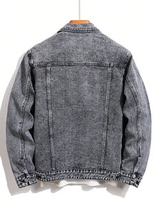 Veste en jean élégante pour toutes les saisons, coupe unisexe, texture durable, idéale pour les tenues de tous les jours et les boutiques de mode en gros - Product Image 2