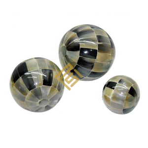 2023 nuevo diseño de alta calidad, decoraciones de bolas de Metal envejecidas, accesorios modernos de lujo para el hogar, Bandejas para servir al por mayor - Product Image 2