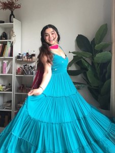 ชุดผ้าจอร์เจียหรูหรามีสองสไตล์ที่ทันสมัยมีคอแฟนซีและพู่ห้อยสำหรับงานเลี้ยง - Product Image 3