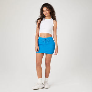 High Quality Waist Fashion Women High <b>Elastic</b> Sweat <b>Skirt</b> Fleece Cotton Women Cargo <b>Skirts</b> Cotton Sweat <b>Skirts</b> Women - Product Image 5